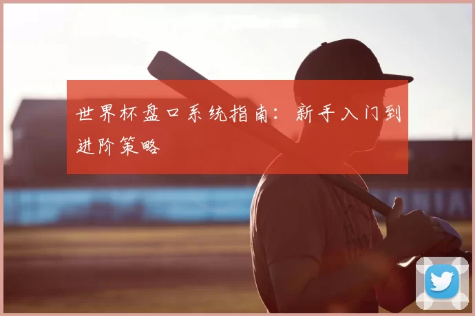 世界杯盘口系统指南：新手入门到进阶策略